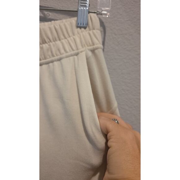 Lululemon Womens Ivory Wide-Leg Pull On Sweatpants Size M Pockets 30 - Picture 5 of 12